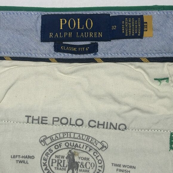 Polo Ralph Lauren Mens Size 32 Billiard Green Classic Fit 6" Stretch Chino Short - Picture 11 of 11